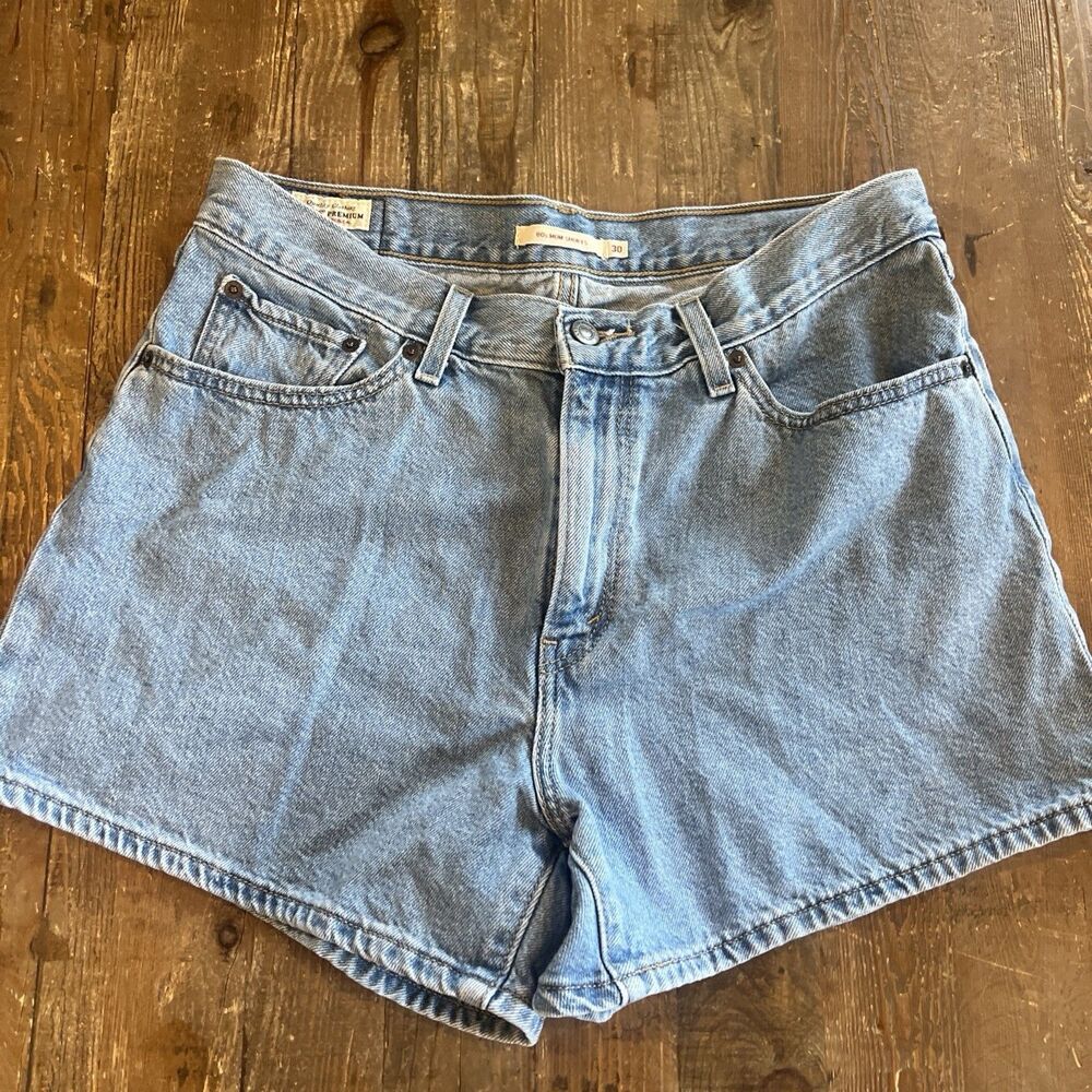 Levi’s Premium 80s Mom Shorts Women’s 30 High Rise Light Wash Denim Jean Shorts
